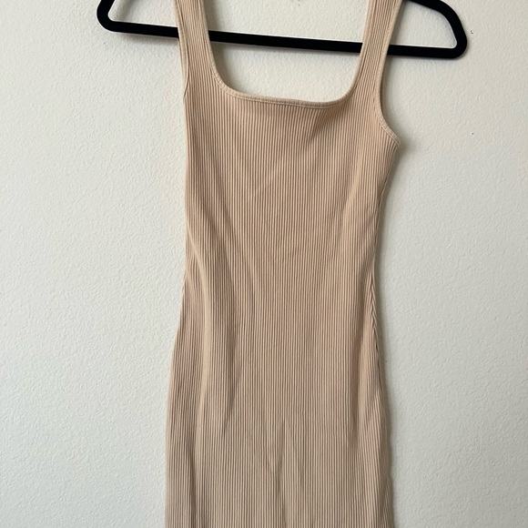 Tan Slit Maxi Dress - Picture 4 of 7